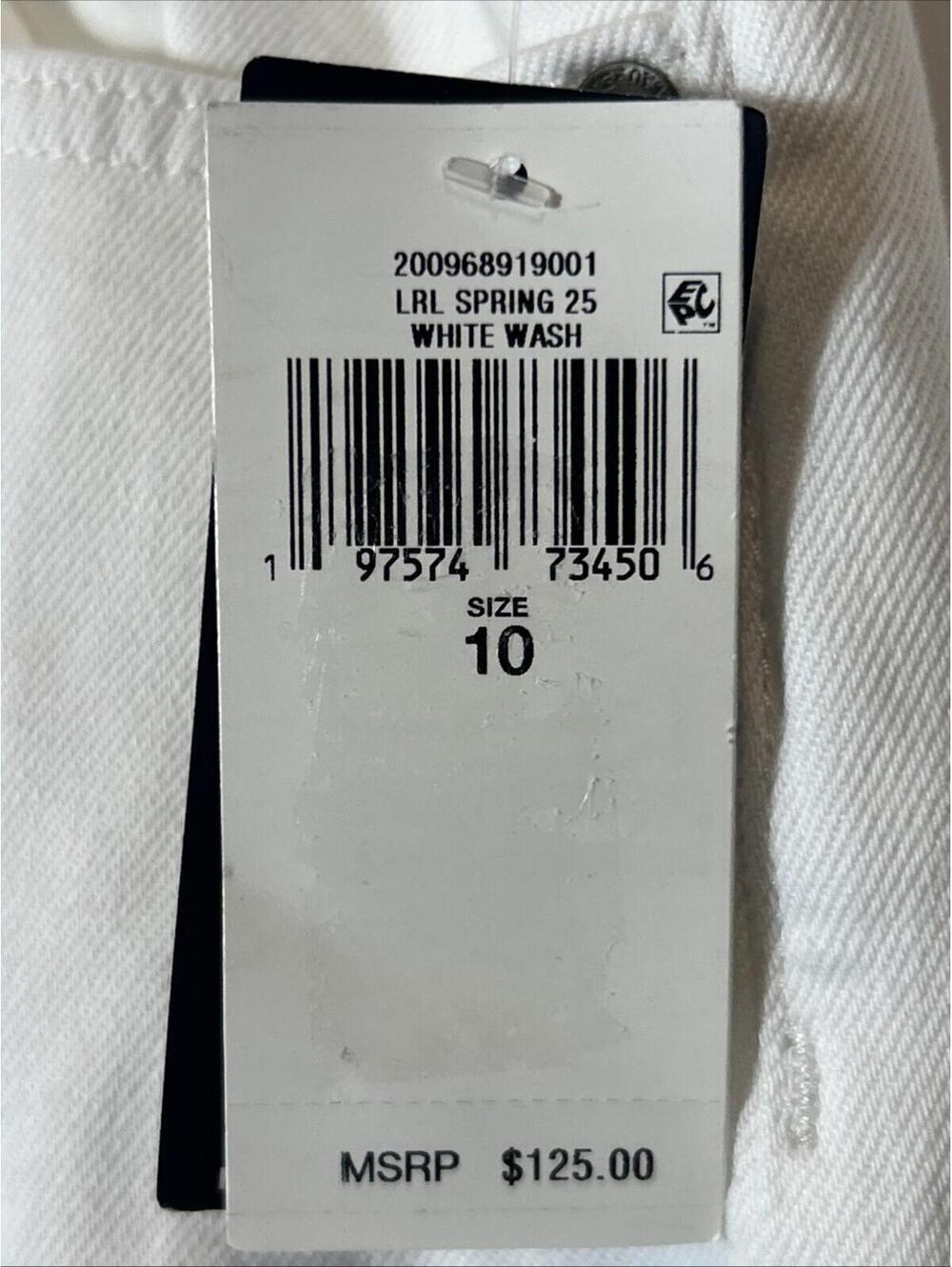 $125 Lauren Ralph Woman’s Jeans White Size 10 - Picture 7 of 11